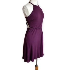 Kendall & Kylie Purple Tie Back Fit and Flare Dress